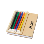 B6-Notizbuch-Set mit Aquarellstiften und transparenter Tasche Ansicht mit Druckbereich