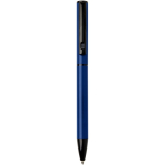 Drehkugelschreiber aus recyceltem Aluminium mit blauer Tinte farbe marineblau