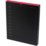 Wochenkalender mit Kunstlederumschlag und Scheibenbindung farbe schwarz zweite Ansicht mit Box