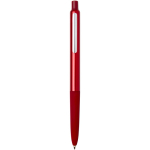 Kugelschreiber aus recyceltem Aluminium mit Softgrip und blauer Tinte farbe rot