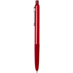 Kugelschreiber aus recyceltem Aluminium mit Softgrip und blauer Tinte farbe rot Seitenansicht