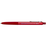 Kugelschreiber aus recyceltem Aluminium mit Softgrip und blauer Tinte farbe rot