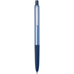 Kugelschreiber aus recyceltem Aluminium mit Softgrip und blauer Tinte farbe marineblau