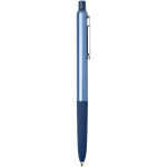 Kugelschreiber aus recyceltem Aluminium mit Softgrip und blauer Tinte farbe marineblau zweite Seitenansicht