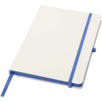 A5-Notizbuch mit festem Einband, Gummibandverschluss und Soft-Touch-Oberfläche, liniert farbe köngisblau