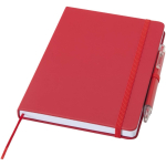 Set aus A5-Notizbuch mit festem Einband und Kugelschreiber mit blauer Tinte farbe rot