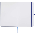 Set aus A5-Notizbuch mit festem Einband und Kugelschreiber mit blauer Tinte farbe marineblau dritte Vorderansicht
