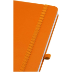 A5-Notizbuch aus Kunstleder mit festem Einband und linierten Seiten farbe orange Detailansicht 1
