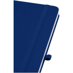 A5-Notizbuch aus Kunstleder mit festem Einband und linierten Seiten farbe marineblau Detailansicht 1
