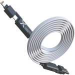 Magnetisches Ladekabel mit Aufrollfunktion und zwei Eingängen 60 W farbe grau zweite Ansicht
