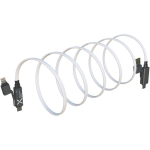 Magnetisches Ladekabel mit Aufrollfunktion und zwei Eingängen 60 W farbe grau dritte Ansicht