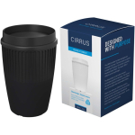 Wiederverwendbarer Becher mit 360°-Deckel und Isolierrand 350 ml farbe schwarz vierte Ansicht