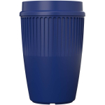 Wiederverwendbarer Becher mit 360°-Deckel und Isolierrand 350 ml farbe blau zweite Vorderansicht