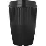 Einwandiger Mehrwegbecher aus recyceltem Kunststoff 350 ml farbe schwarz zweite Vorderansicht