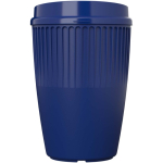 Einwandiger Mehrwegbecher aus recyceltem Kunststoff 350 ml farbe blau zweite Vorderansicht