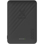 Ultradünne magnetische Powerbank mit kabelloser Ladefunktion 5.000 mAh Xtorm farbe schwarz zweite Vorderansicht