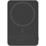 Ultradünne magnetische Powerbank mit kabelloser Ladefunktion 5.000 mAh Xtorm farbe schwarz zweite Rückansicht