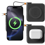 3-in-1-Reiseladegerät mit kabelloser Ladefunktion 10.000 mAh Xtorm farbe schwarz zweite Ansicht