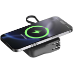 3-in-1-Reiseladegerät mit kabelloser Ladefunktion 10.000 mAh Xtorm farbe schwarz dritte Ansicht