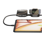 3-in-1-Ladekabel mit kabellosem Ladepad für Apple-Geräte Zens farbe schwarz zweite Ansicht