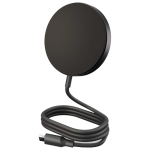 Magnetisches Tischladegerät mit USB-C und 15 W Leistung Zens farbe schwarz zweite Vorderansicht