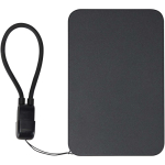 Powerbank mit magnetischer Befestigung und Umhängeband 5.000 mAh farbe schwarz zweite Vorderansicht