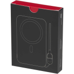 Powerbank mit magnetischer Befestigung und Umhängeband 5.000 mAh farbe schwarz zweite Ansicht mit Box