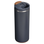 Doppelwandiger Thermobecher mit Fliptop-Deckel 350 ml Stanley farbe blaugrau zweite Rückansicht