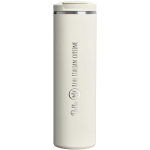 Doppelwandiger Thermobecher mit dichtem Klappdeckel 470 ml Stanley farbe beige Druckansicht des Logos 2