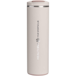 Doppelwandiger Thermobecher mit dichtem Klappdeckel 470 ml Stanley farbe hellrosa Druckansicht des Logos 2