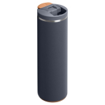 Doppelwandiger Thermobecher mit dichtem Klappdeckel 470 ml Stanley farbe blaugrau zweite Rückansicht