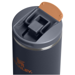 Doppelwandiger Thermobecher mit dichtem Klappdeckel 470 ml Stanley farbe blaugrau Detailansicht 1