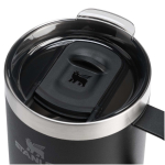 Thermobecher aus Edelstahl mit Spritzschutzdeckel 350 ml Stanley farbe schwarz Detailansicht 1