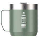 Thermobecher aus Edelstahl mit Spritzschutzdeckel 350 ml Stanley farbe dunkelgrün Druckansicht des Logos 2