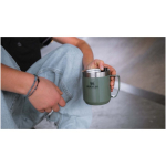 Thermobecher aus Edelstahl mit Spritzschutzdeckel 350 ml Stanley farbe dunkelgrün Lifestyle-Bild 2