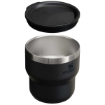 Stapelbarer Thermobecher mit doppelwandigem Edelstahl 295 ml Stanley farbe schwarz