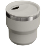 Stapelbarer Thermobecher mit doppelwandigem Edelstahl 295 ml Stanley farbe grau dritte Rückansicht