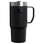 Thermobecher mit spritzgeschütztem Deckel und Doppelwand 473 ml Stanley farbe schwarz zweite Vorderansicht