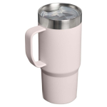 Thermobecher mit spritzgeschütztem Deckel und Doppelwand 473 ml Stanley farbe hellrosa zweite Rückansicht