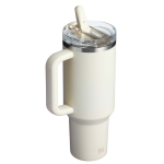 Stanley Thermobecher 1,18 l mit klappbarem Trinkhalm, auslaufsicher farbe beige zweite Rückansicht