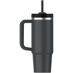 Stanley Thermobecher 890 ml mit Drehdeckel und wiederverwendbarem Trinkhalm farbe schwarz zweite Rückansicht