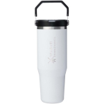 Stanley Thermobecher 890 ml mit auslaufsicherem Klapptrinkhalm farbe weiß Druckansicht des Logos 2
