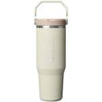 Stanley Thermobecher 890 ml mit auslaufsicherem Klapptrinkhalm farbe beige Druckansicht des Logos 2