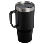 Thermobecher aus Edelstahl mit spritzgeschütztem Deckel 710 ml Stanley farbe schwarz zweite Rückansicht