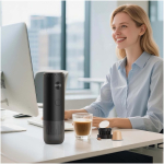 Tragbare Espressomaschine mit Akku, 15 bar, 80 ml Prixton farbe schwarz Lifestyle-Bild