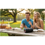 Kabelloser Bluetooth-Lautsprecher mit Mikrofon und USB-C 30 W Prixton farbe schwarz Lifestyle-Bild
