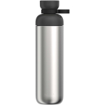 Trinkflasche aus Edelstahl mit zwei Öffnungen und auslaufsicherem Deckel 900 ml Mepal farbe schwarz zweite Vorderansicht