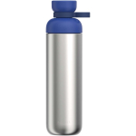 Trinkflasche aus Edelstahl mit zwei Öffnungen und auslaufsicherem Deckel 900 ml Mepal farbe pastellblau zweite Vorderansicht