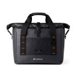 Tragbare Kühltasche mit Rollverschluss und Isolierung Nordic Drift 22 L farbe schwarz Ansicht mit Logo