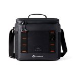 Kühltasche mit verstellbarem Schultergurt und Taschen Nordic Drift Storm10L farbe schwarz Ansicht mit Logo